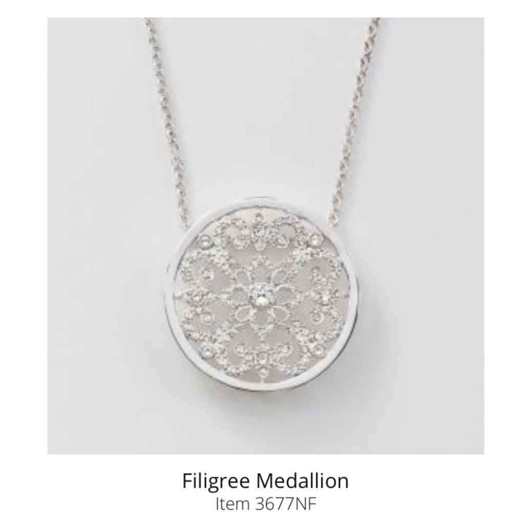 Touchstone crystal by Swarovski Filigree Medallion